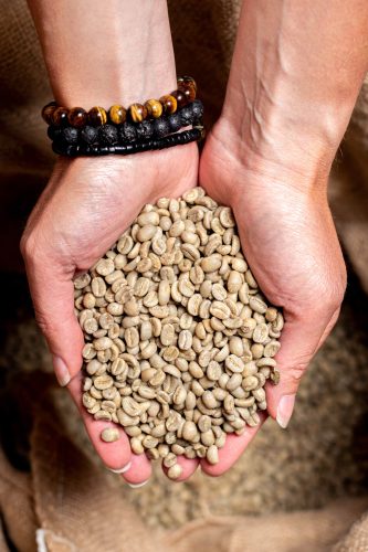 Groene specialty coffee bonen